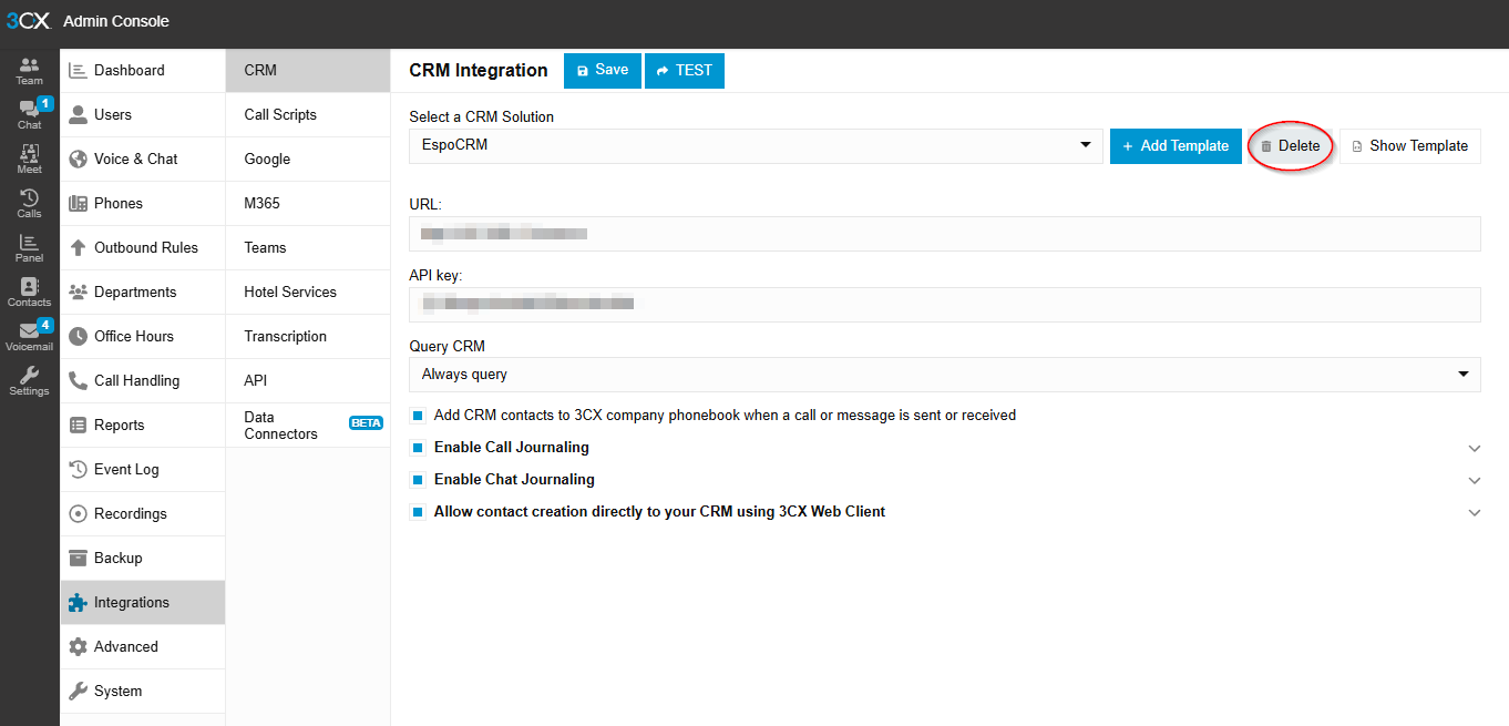 3cx integration CRM